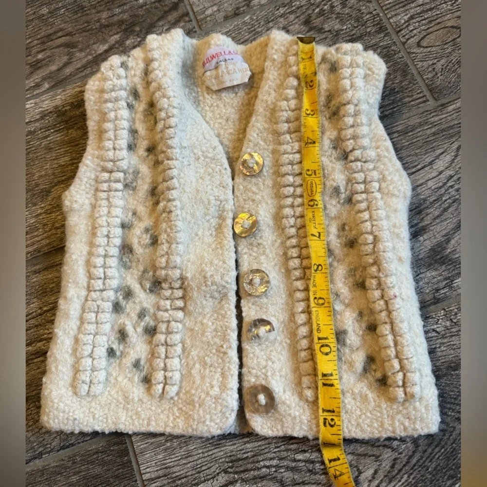 100% Alpaca wool hand knitted in Peru Kids Vest